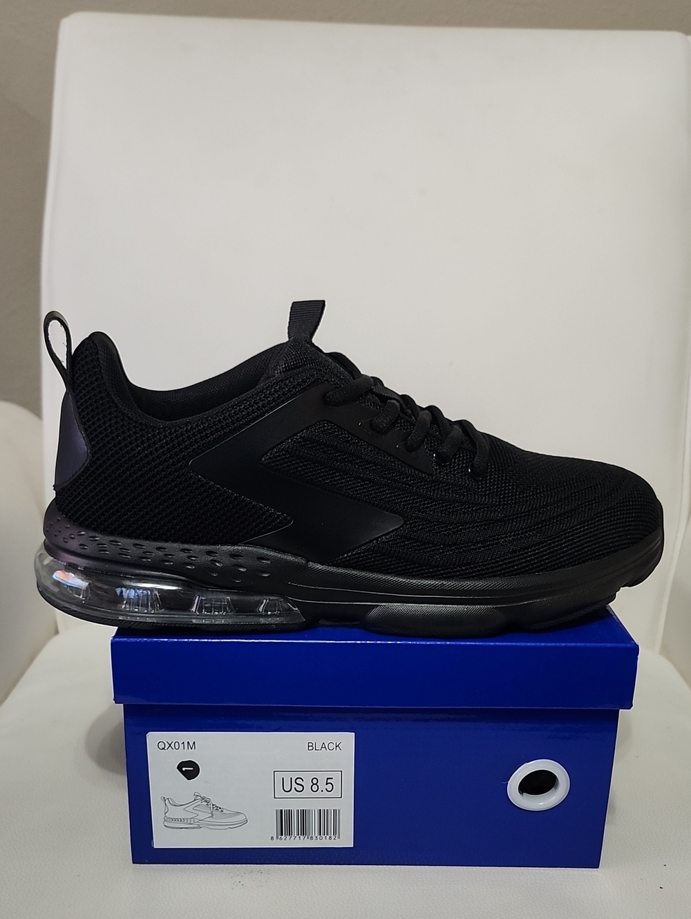 Jerko QX01M Athletic Sneakers Men's Black US 8.5
